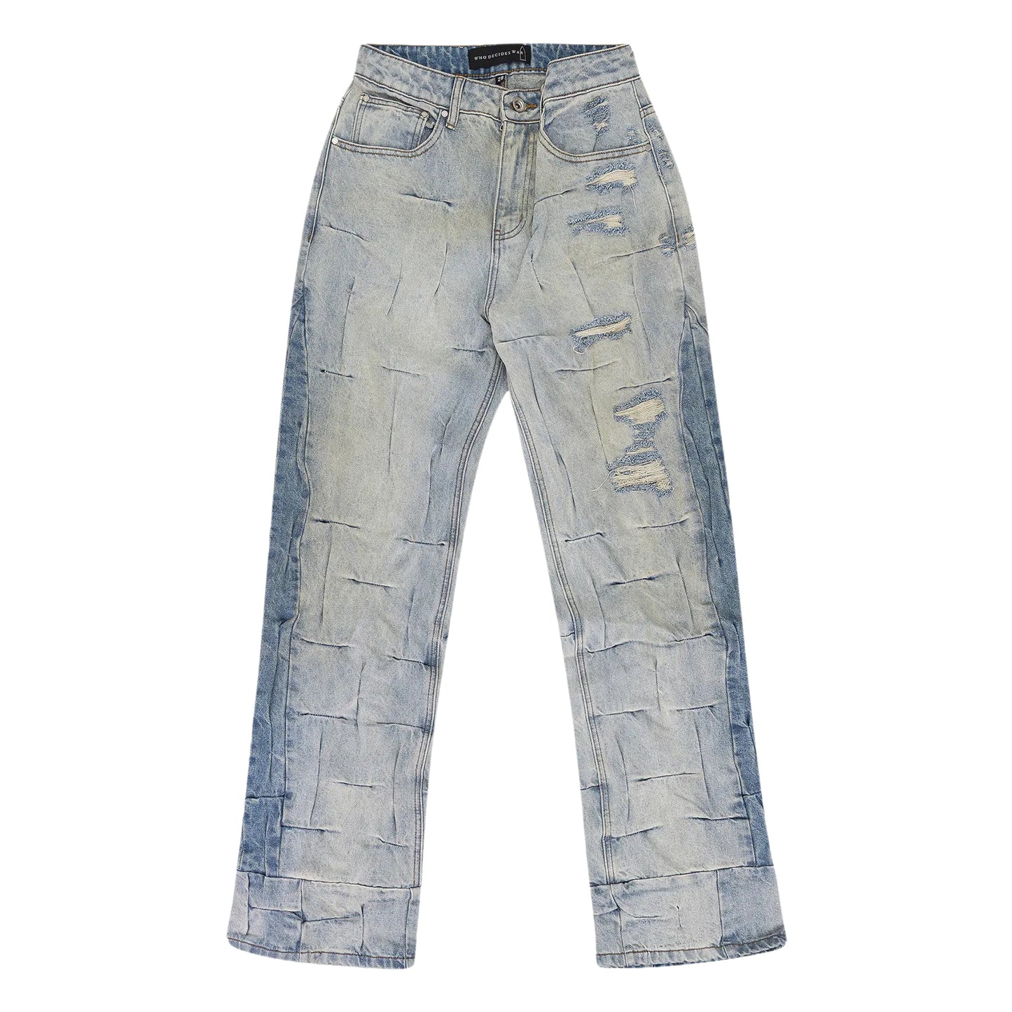 Who Decides War Gathered Straight Fit Jeans Blue