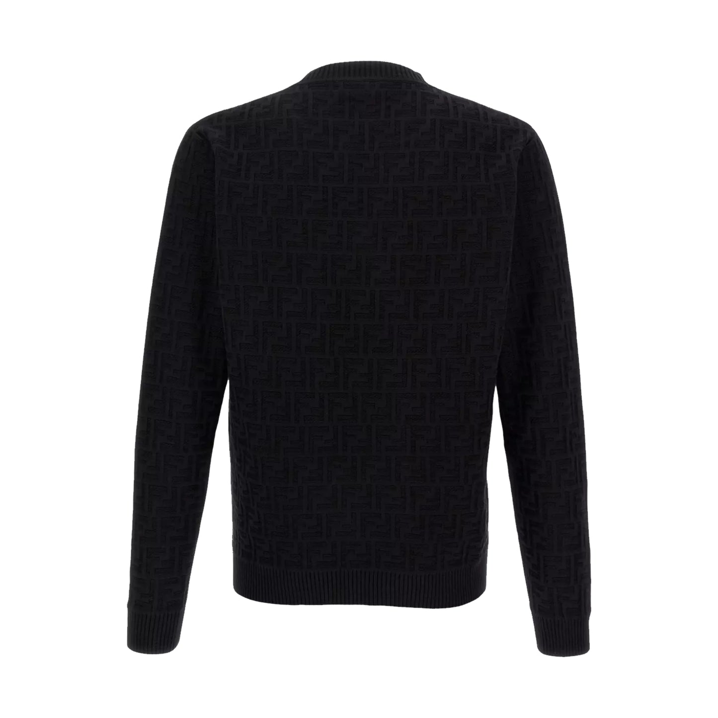 Fendi FF Monogram Velvet Crewneck Black