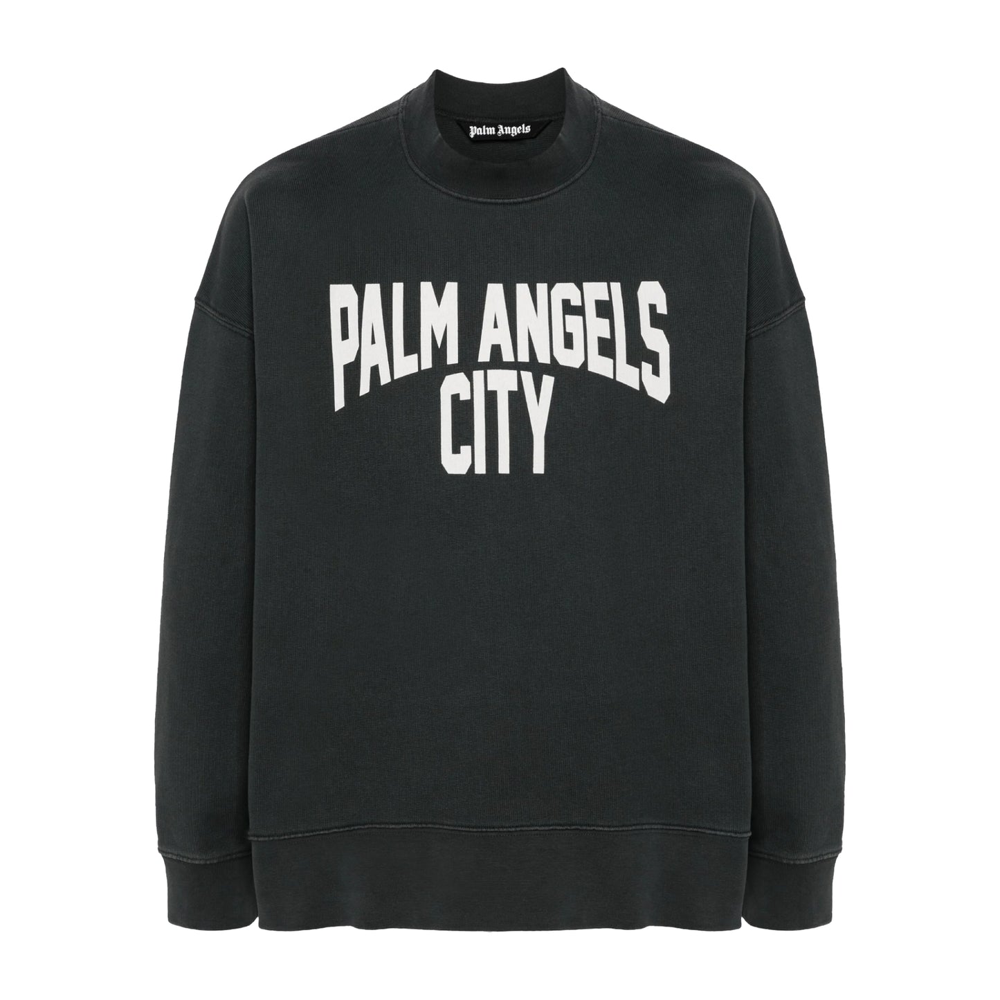 Palm Angels PA City Washed Crewneck Dark Grey/White