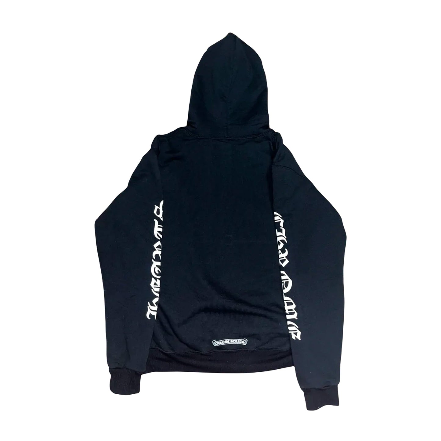 Chrome Hearts Vertical Logo Thermal Lined Zip Hoodie Black/White