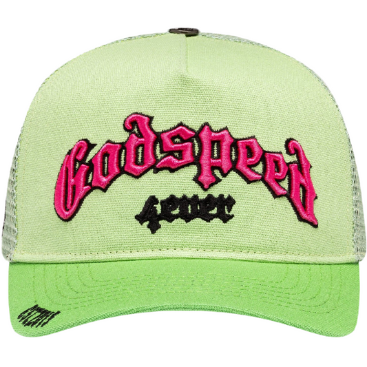 Godspeed Forever Trucker Hat (Lime/Pink)