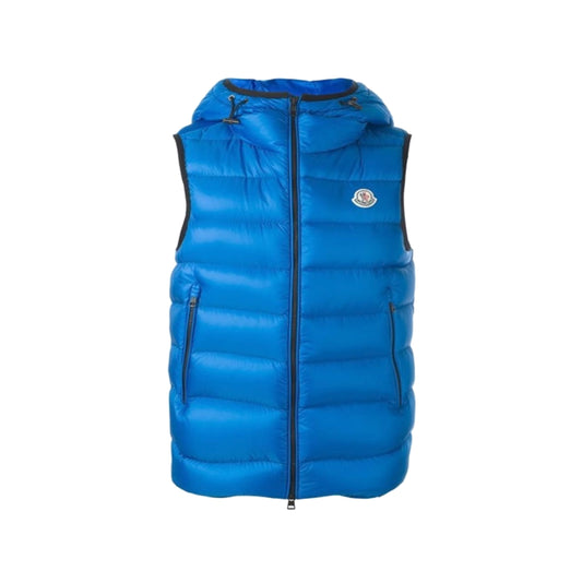 Moncler Ray Padded Gilet Vest Hood Blue