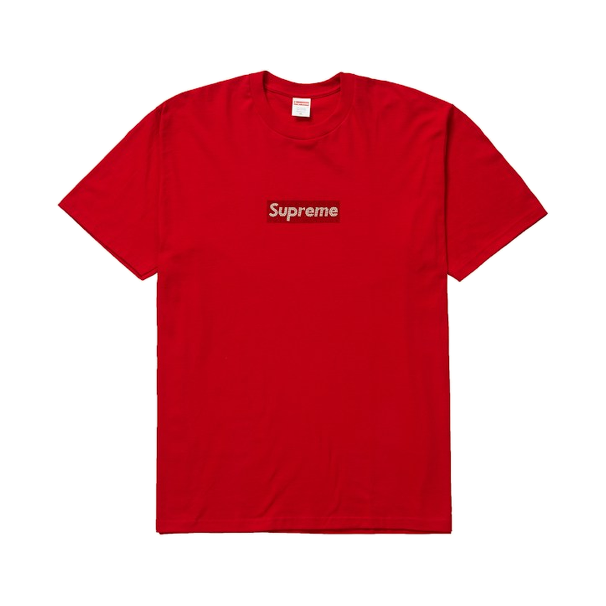 Supreme Swarovski Box Logo Tee Red