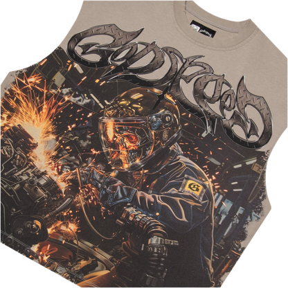 Godspeed Steel Sharpens Steel Sleeveless (Slate Grey)