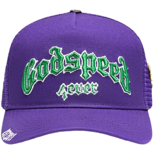 Godspeed Forever Trucker Hat (Purple/Green)