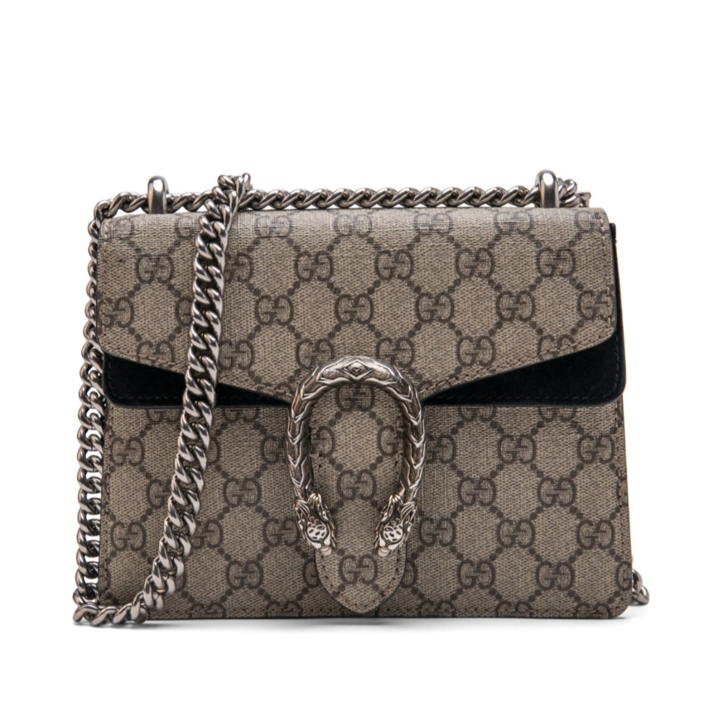 Gucci Dionysus Shoulder Bag GG Supreme Mini Brown/Black