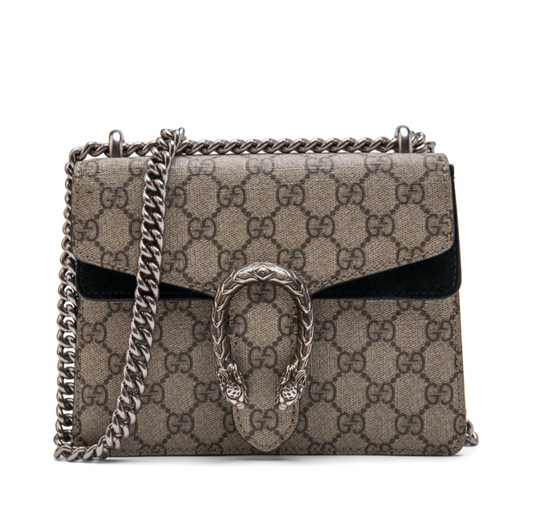 Gucci Dionysus Shoulder Bag GG Supreme Mini Brown/Black