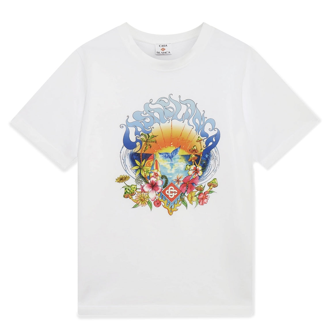 Casablanca Surf Trip Short Sleeve T-Shirt White