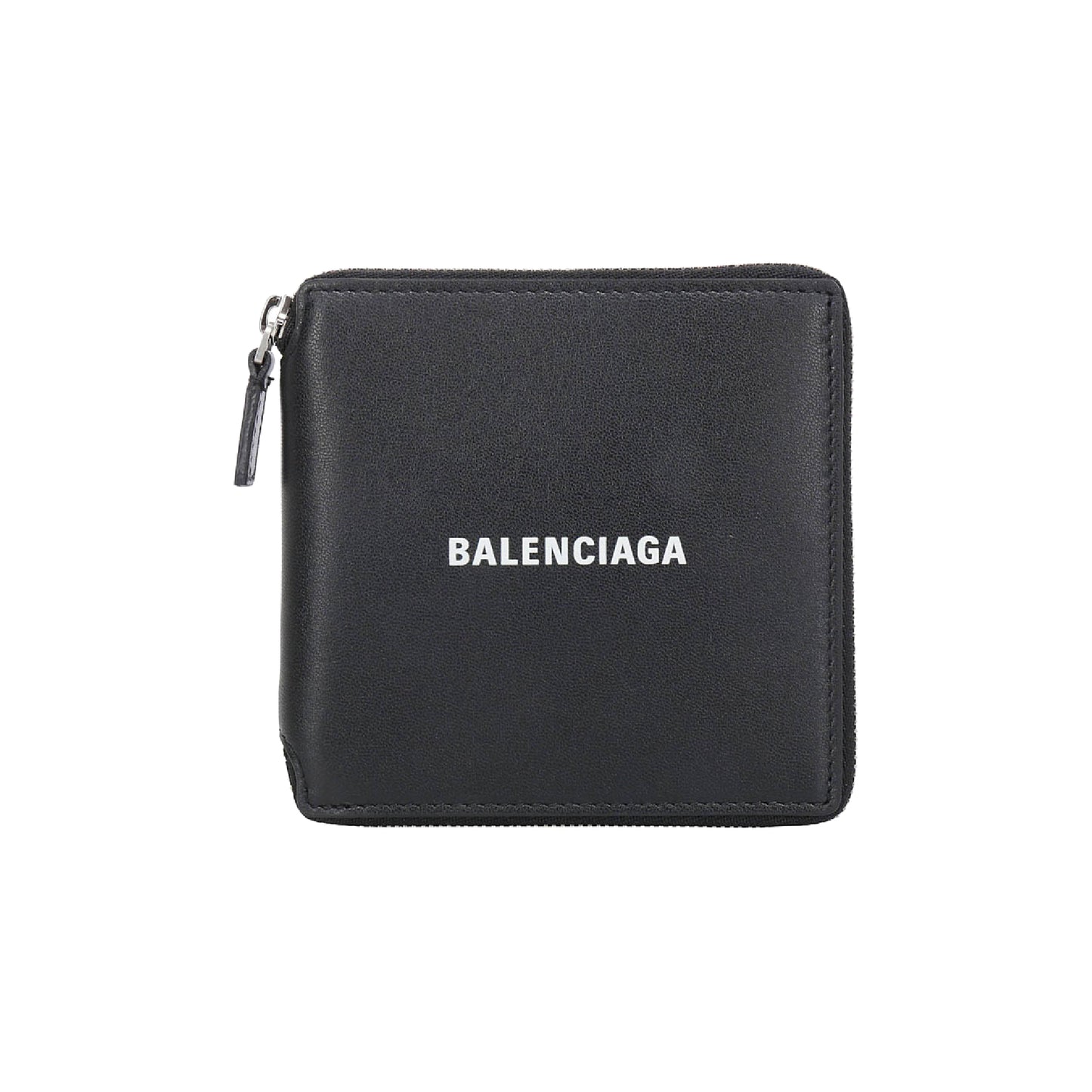 Balenciaga Grainy Leather Continental Wallet Black