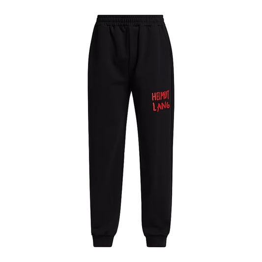 Helmut Lang Printed Logo Sweatpants Black/Red