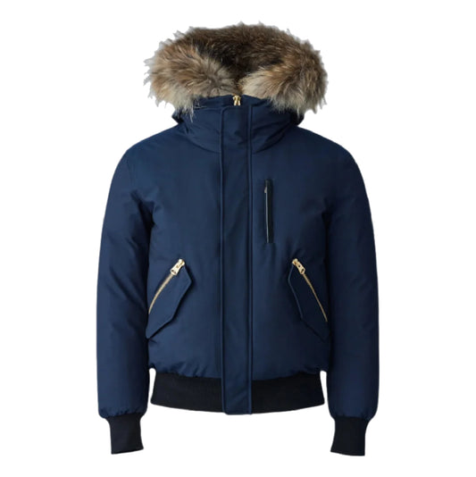 Mackage Dixon-F 2-in-1 Nordic Tech Down Bomber Natural Fur Navy