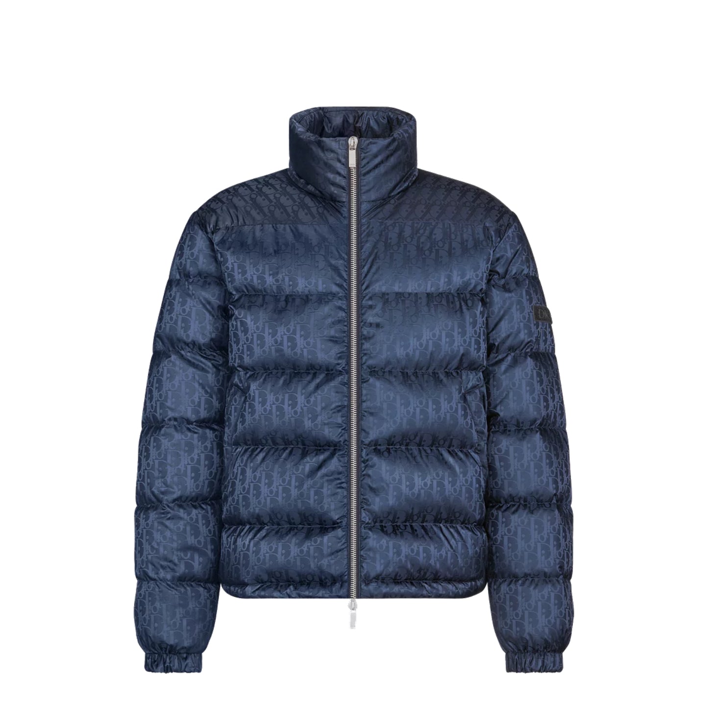 Dior Oblique Nylon Jacquard Down Jacket Navy