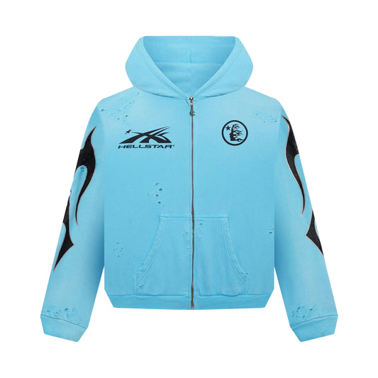 Hellstar Studios Zip Hoodie Blue