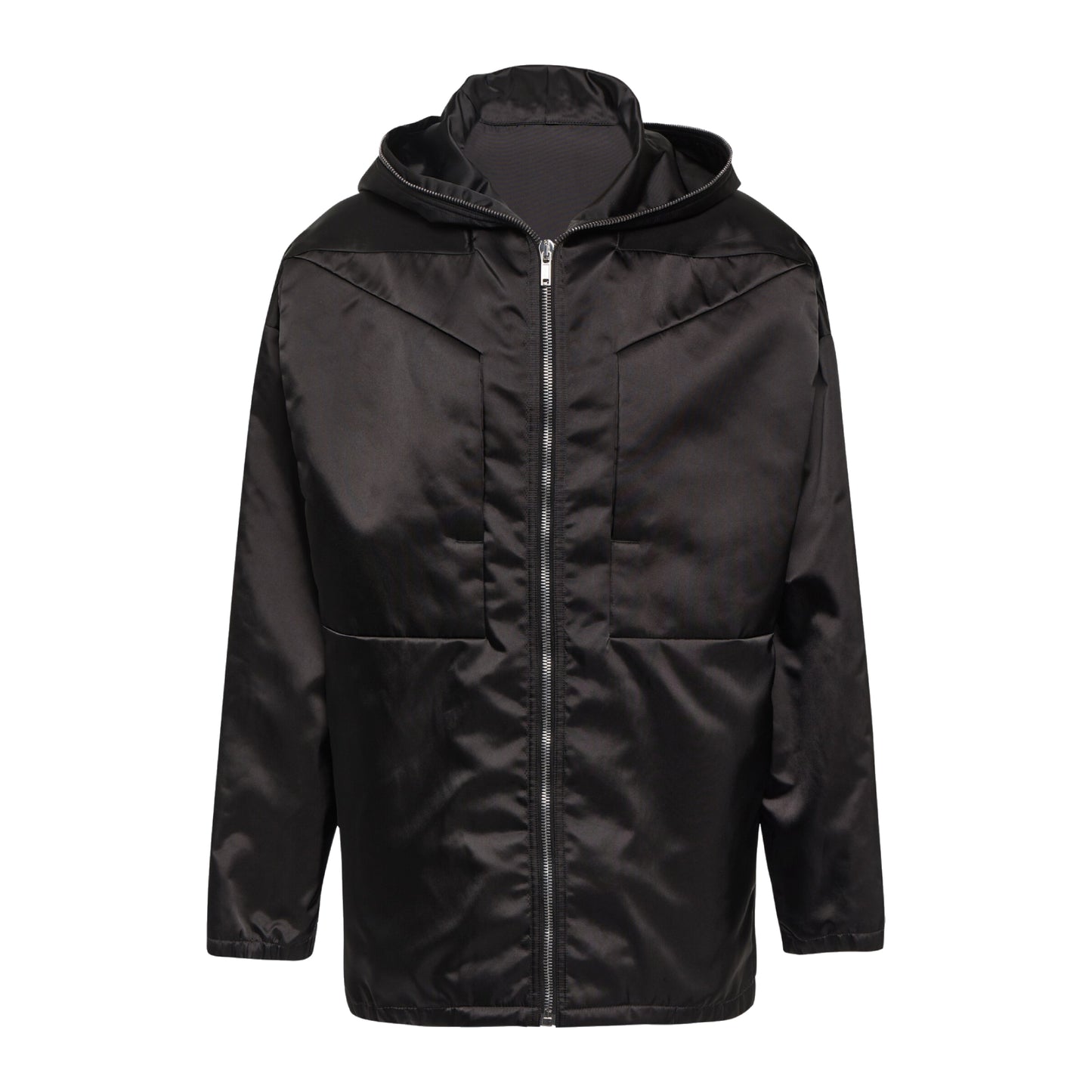 Rick Owen Lido Oversized Technical Hooded Jacket Black