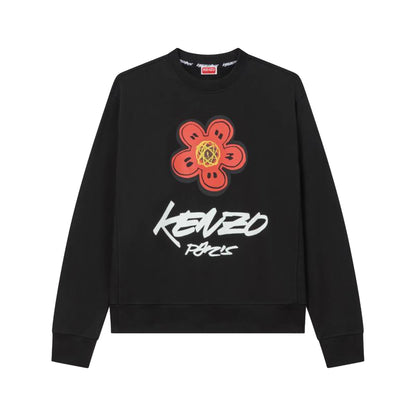 Kenzo Paris Futura 2000 Edition Cotton Crewneck Sweater Black