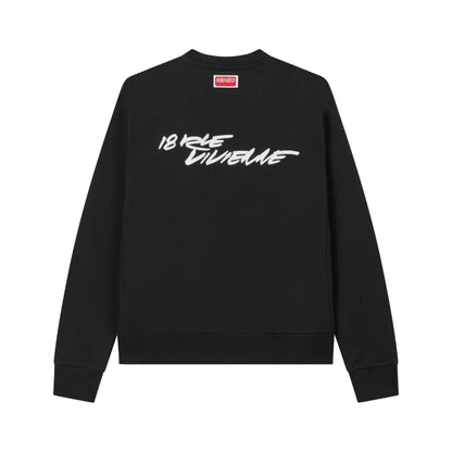 Kenzo Paris Futura 2000 Edition Cotton Crewneck Sweater Black