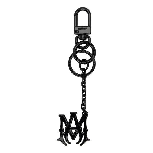Amiri 'MA' Heavy Metal Keychain Black