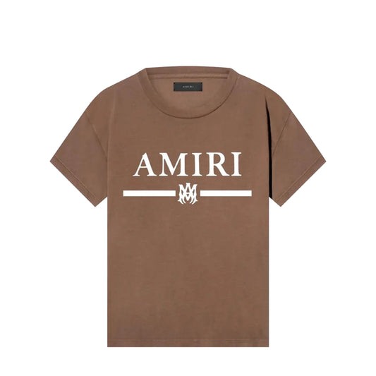 Amir MA Bar Logo T-Shirt Brown