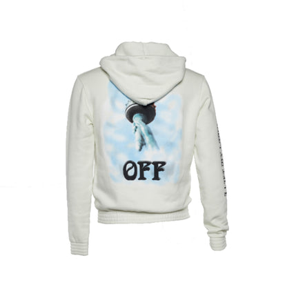 OFF-WHITE Liberty Print Cotton Hoodie White