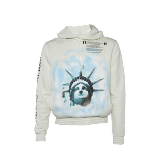 OFF-WHITE Liberty Print Cotton Hoodie White