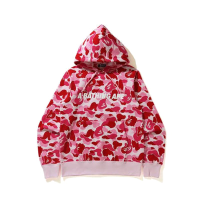 Bape Abc Camo Pullover Hoodie Pink