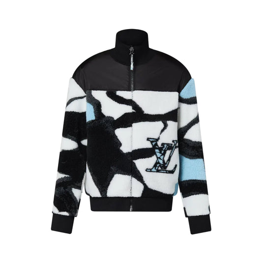 Louis Vuitton Technical Fleece Jacket Blouson Black/White/Blue