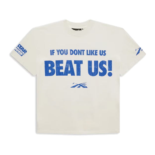 Hellstar Beat Us! T-Shirt White/Blue