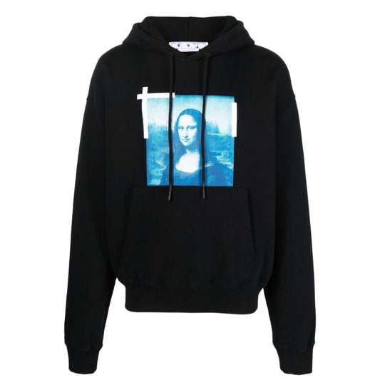 Off-White Taped Mona Lisa Over Hoodie Black/Blue/White