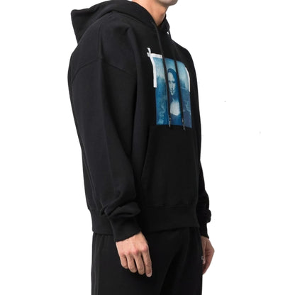 Off-White Taped Mona Lisa Over Hoodie Black/Blue/White