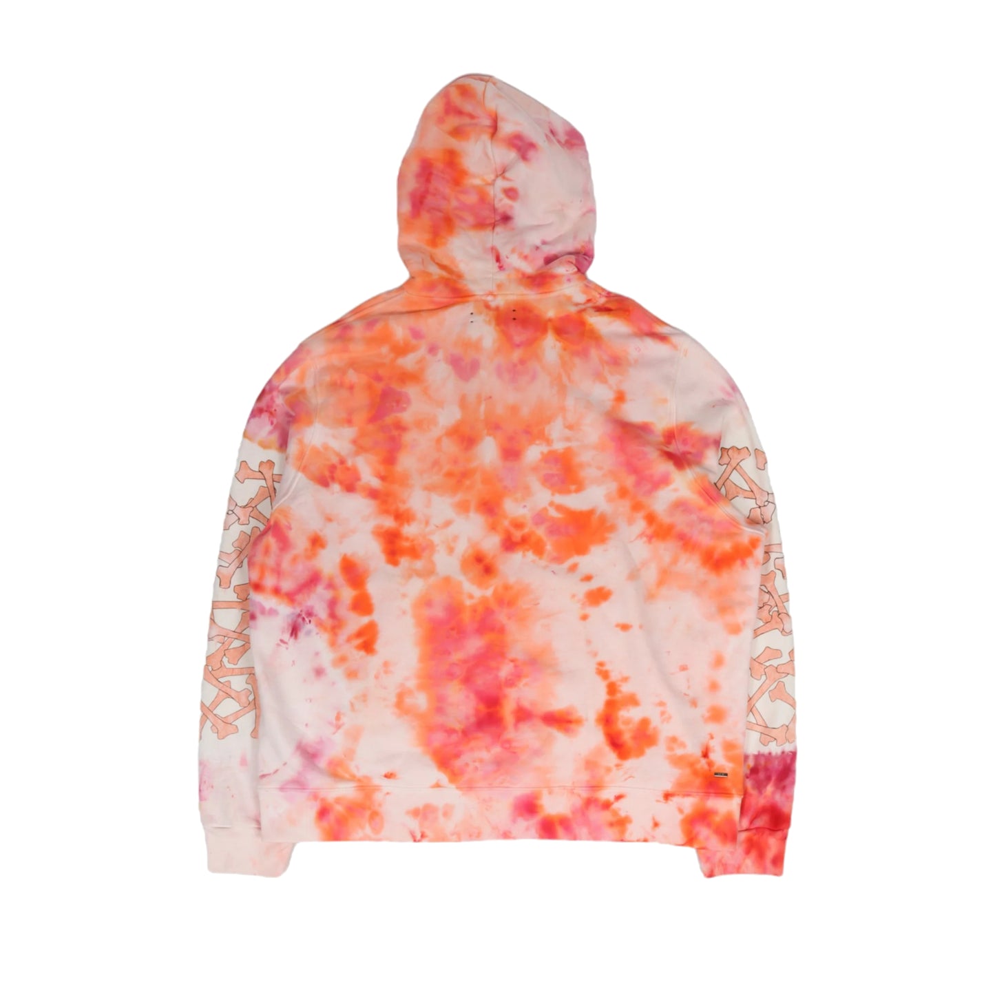 Amiri Tie Dye Bones Hoodie Peach