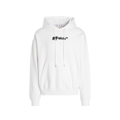 OFF-WHITE Spray Helvetica Skate Fit Hoodie White