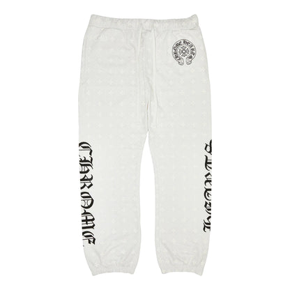 Chrome Hearts Plus Cross Monogram Horseshoe Sweatpants White