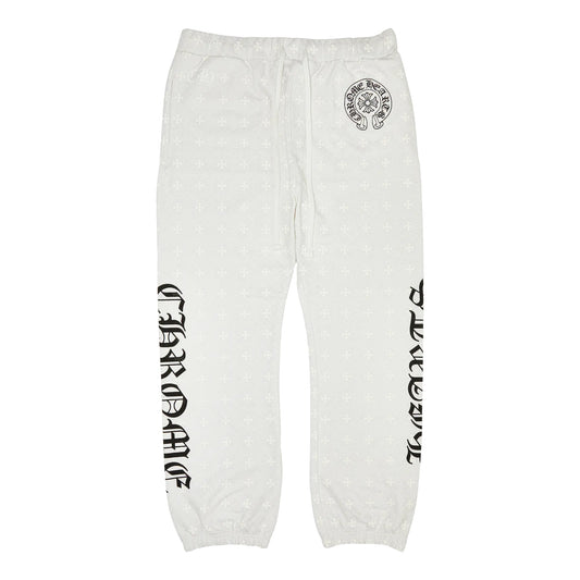 Chrome Hearts Plus Cross Monogram Horseshoe Sweatpants White