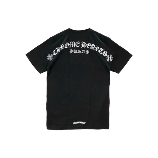 Chrome Hearts Script USA Logo Short Sleeve T-Shirt Black