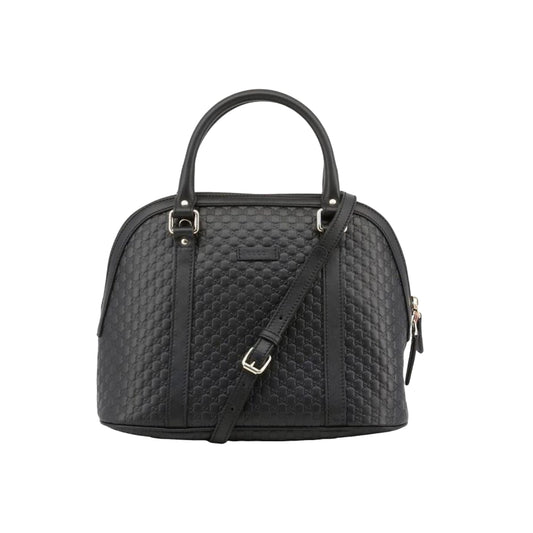 Gucci Dome Shoulder Bag Medium Guccissima Black