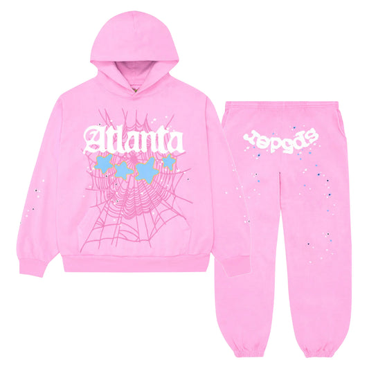 Sp5der Atlanta Full Set Tracksuit Pink