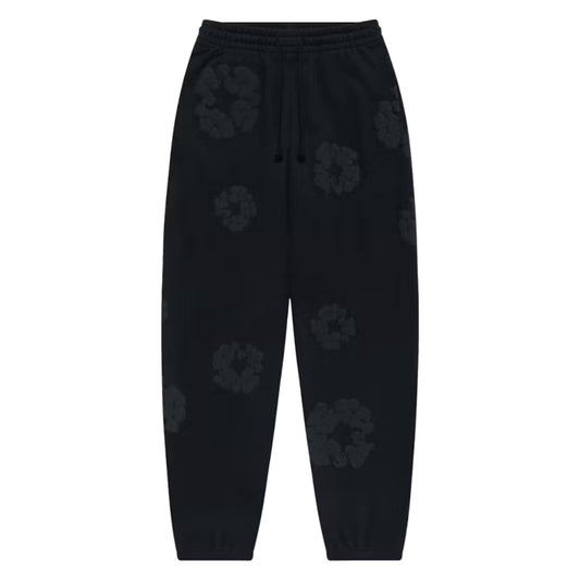 Denim Tears Cotton Wreath Sweatpants Black Monochrome