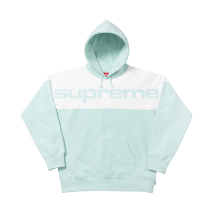 Supreme Blocked Hoodie Ice Blue