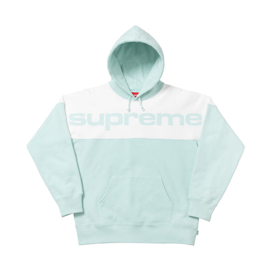 Supreme Blocked Hoodie Ice Blue