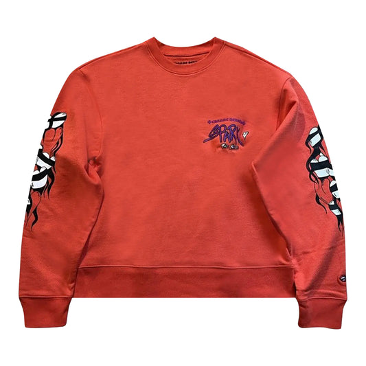 Chrome Hearts Matty Boy Sadistic Lipstick Crewneck Red