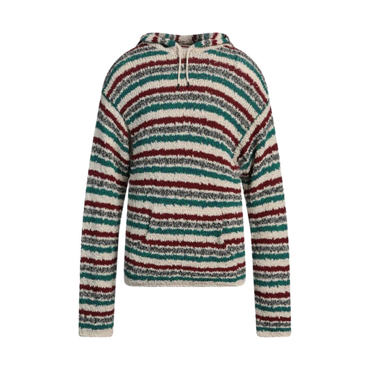 Marni Stripped Twisted Knit Hoodie