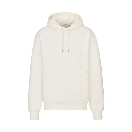 Dior Oblique Relaxed-Fit Hooded Sweatshirt White