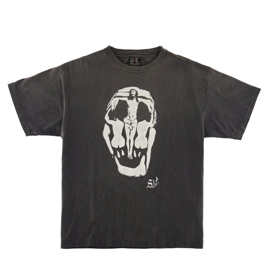Saint Mxxxxxx Jesus Skull S/S T-Shirt Vintage Black