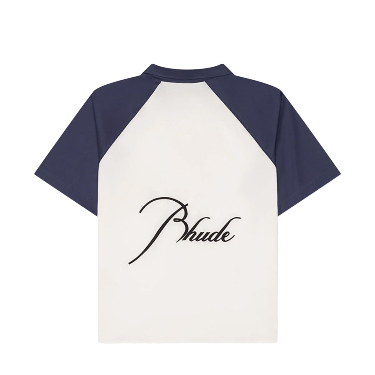 Rhude Raglan Poplin Button Up Shirt White/Blue