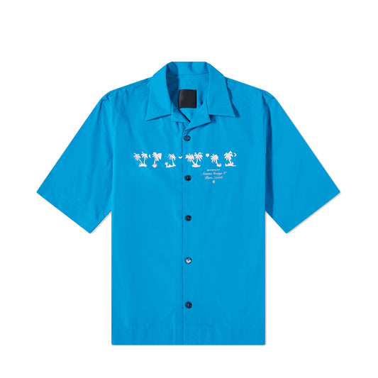 Givenchy Sun Print Hawaiian Shirt Blue