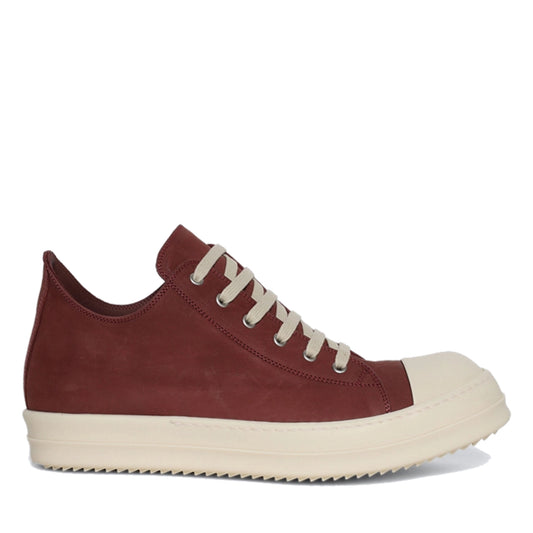 Rick Owens Scarpe In Pelle Low Sneaks Rosewood Milk