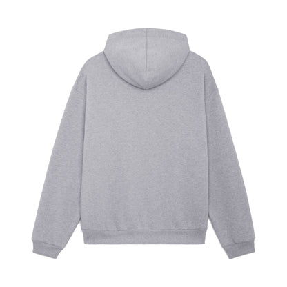 Celine Loose Hoodie In Cotton Fleece Light Grey