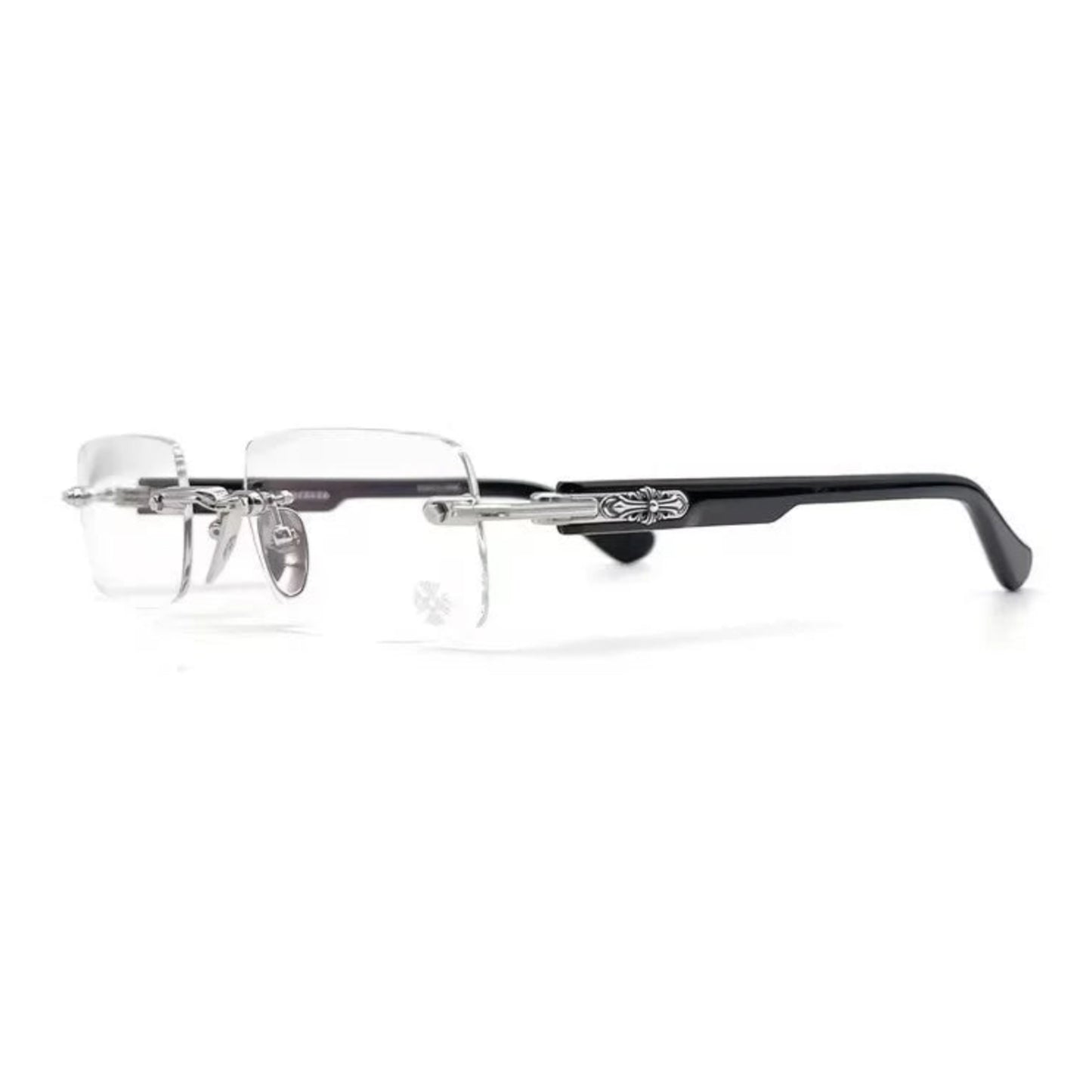 Chrome Hearts "DEEP I" Eyeglasses Black/Silver