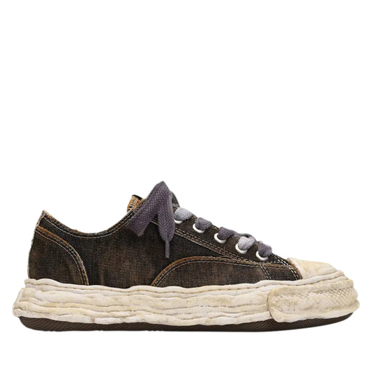 Maison Mihara Yasuhiro Peterson 23 OG Sole Washed Denim Low Top Sneakers Black