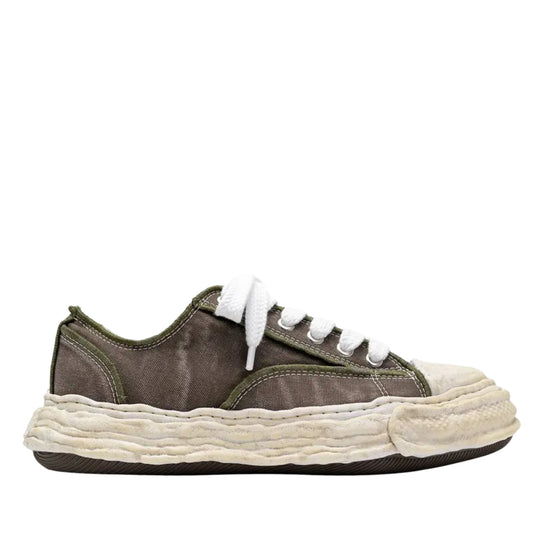 Maison Mihara Yasuhiro Peterson 23 OG Sole Vintage Canvas Low Top Sneakers Khaki